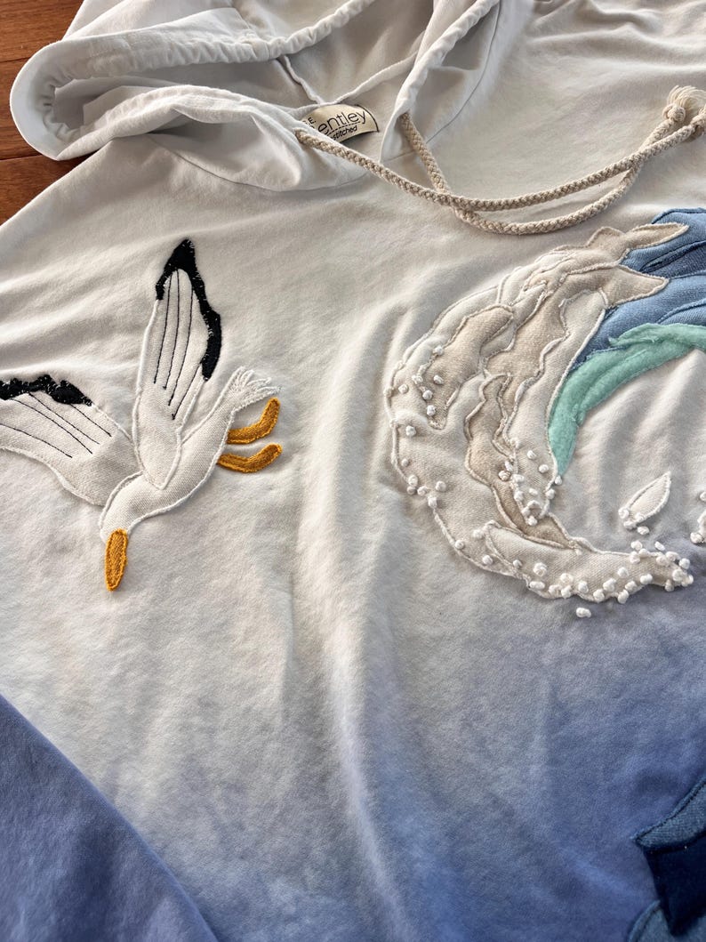 Upcycled light weight Hoodie Sweatshirt image 12