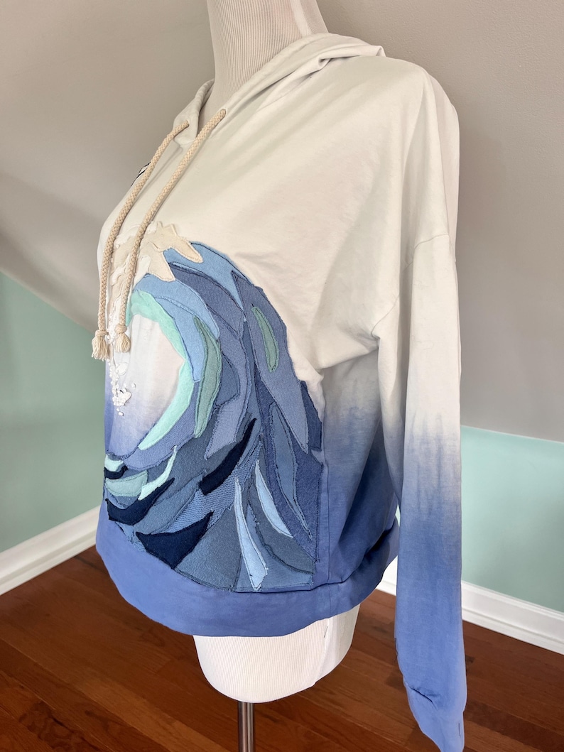Upcycled light weight Hoodie Sweatshirt image 4