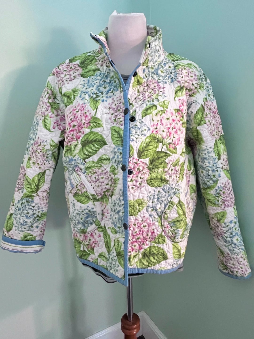 Hydrangea Patterned Jacket Hydrangea Quilt Jacket - Etsy