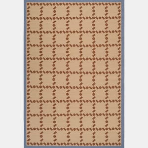 Personalisierter handgewebter Wollteppich: Kelim im skandinavischen nordischen Stil, blau und beige minimalistisches schwedisches Dekor