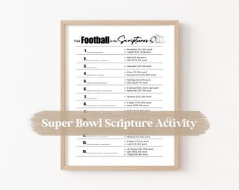 Super Bowl Scripture Activity | Football Term Scripture Scavenger Hunt | Boy's Activity Day Idea | Young Men's/Mutual | Missionary Gift