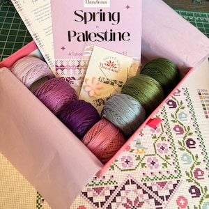 Spring in Palestine Chest Panel Tatreez Kit- Easy Palestinian Cross-Stitch Kit
