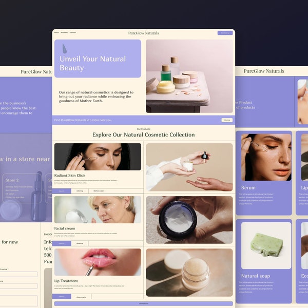 Beauty Products Page Template for Wix | Wix Landing Page | Wix Website Template | Professional Wix Website Design