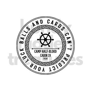 Percy Jackson - Cabana do Acampamento Meio-Sangue 19 - Tyche - Lema - Arquivo SVG e PNG