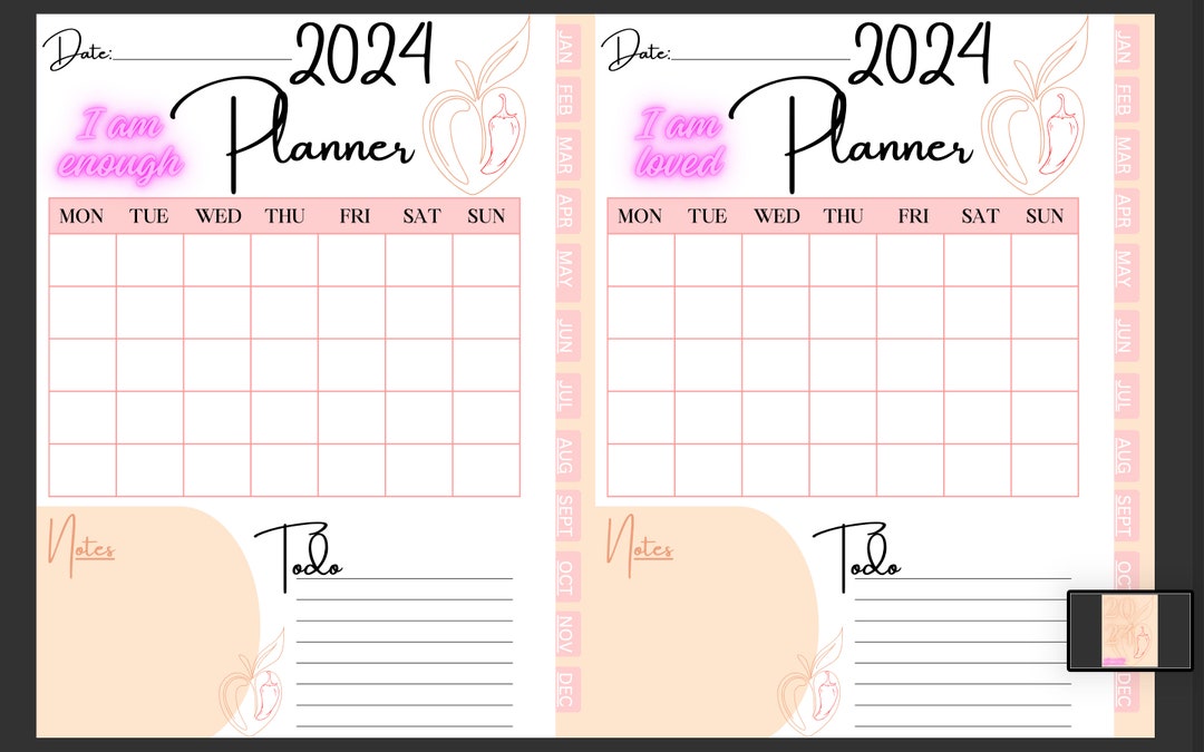 2024 Spicy Peach UGC Planner - Etsy