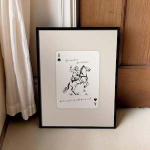 Western Poster Print, Be Rootin&#39; Be Tootin&#39; Cowboy Wall Art, Modern Wild West Home Decor Digital Download, Playing Card Ace of Spades