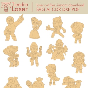 Brawl Stars lasergesneden bestand vector / dxf cdr svg ai pdf / instant download