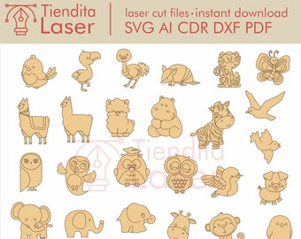 Animals Safari Farm Laser Cut File Vector / dxf cdr svg ai pdf / instant download