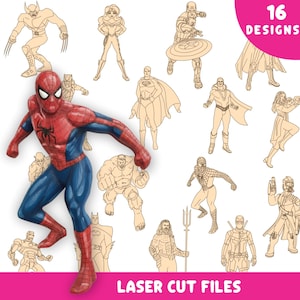 Superheld lasergesneden bestand vector / dxf cdr svg ai pdf / instant download