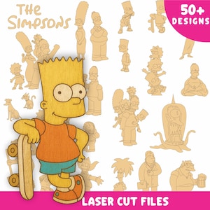 I Simpson - File vettoriale tagliato al laser / dxf cdr ai eps svg pdf / download immediato
