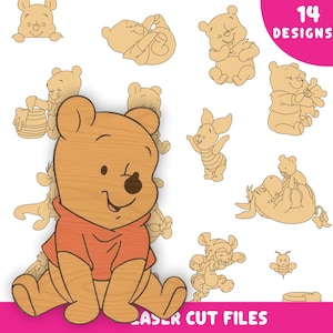 Honey Bear Teddy Laser Cut File: Vector Art (Digital Download)