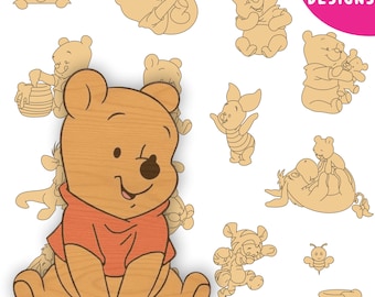 Honey Bear Teddy Laser Cut File: Vector Art (Digital Download)