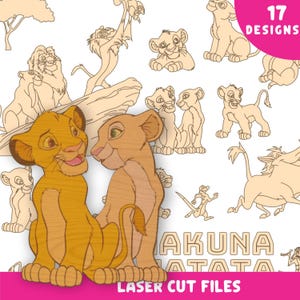 The Lion King Laser Cut File Vector / dxf cdr svg ai pdf / instant download