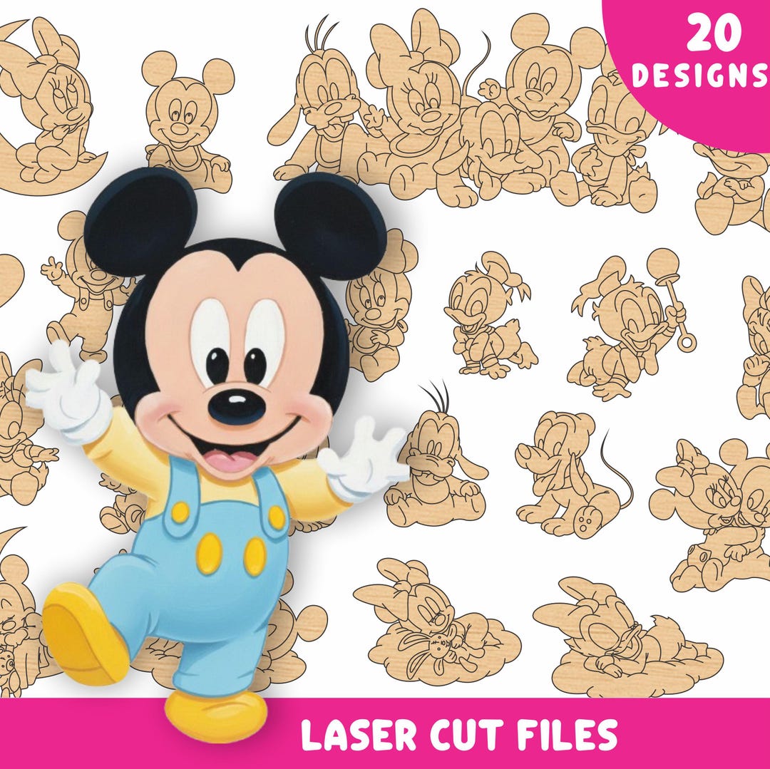 Vintage Cartoon Baby Characters / Laser Cut File Vector / Dxf Cdr Svg ...