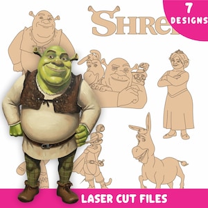 Shrek Laser Cut Vector Files – For Cut & Scoring (Digital File)
