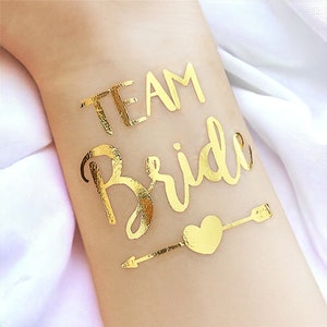 Bachelorette Tattoos Team Bride temporary tattoo - Gift for her friends