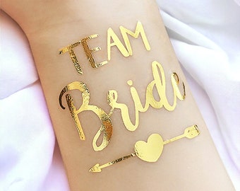 Bachelorette Tattoos Team Bride temporäres Tattoo – Geschenk für ihre Freunde