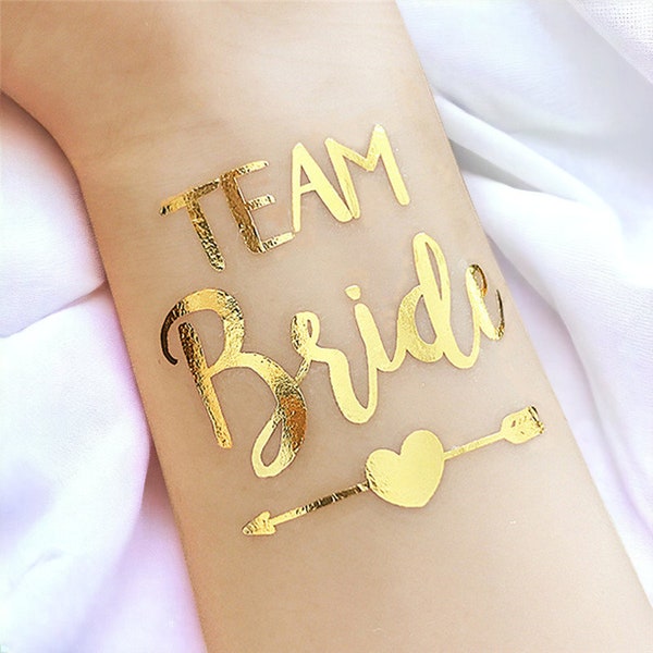 Tatouage temporaire Bachelorette Tattoos Team Bride - Cadeau pour ses amis