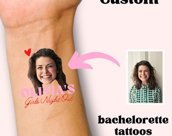 Custom Temporary Tattoo, Bachelorette Party, Bachelor Party, Birthday Party - Gift for Her