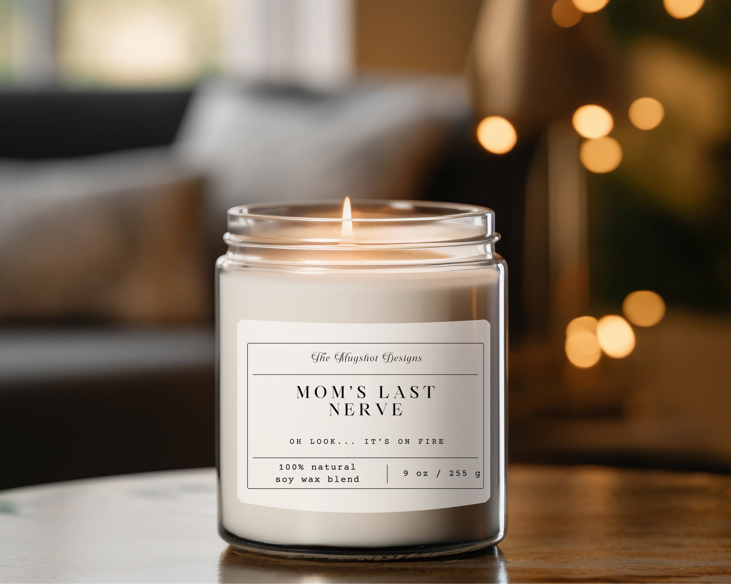Mom's Last Nerve..oh Look It's on Fire Candle Funny Candle for Mom Gift ...