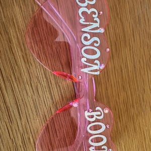 handmade custom benson Boone concert heart glasses