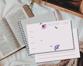 Floral 4x6 Prayer Cards