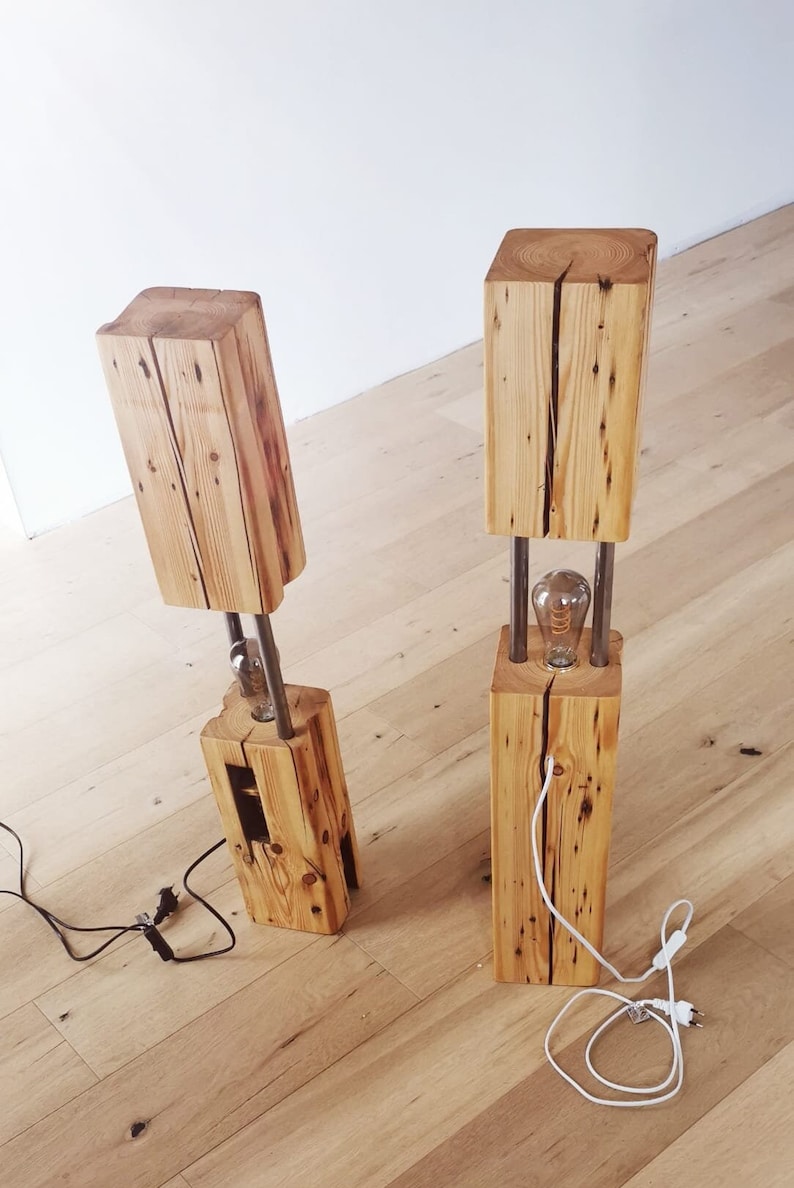 Lampe/ Echtholz/ Stehlampe/Holz Bild 2