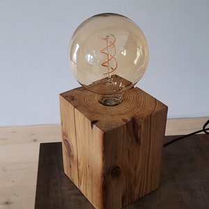 Lampe/bois véritable/bois image 4