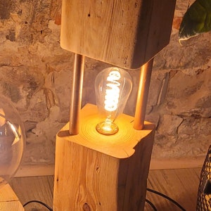 Lampe/ Echtholz/ Stehlampe/Holz Bild 1