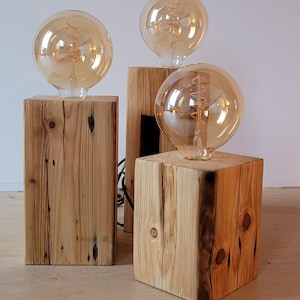 Lampe/bois véritable/bois image 6