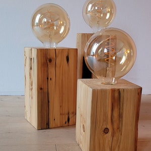 Lampe/bois véritable/bois image 5