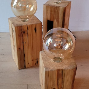 Lampe/bois véritable/bois image 1