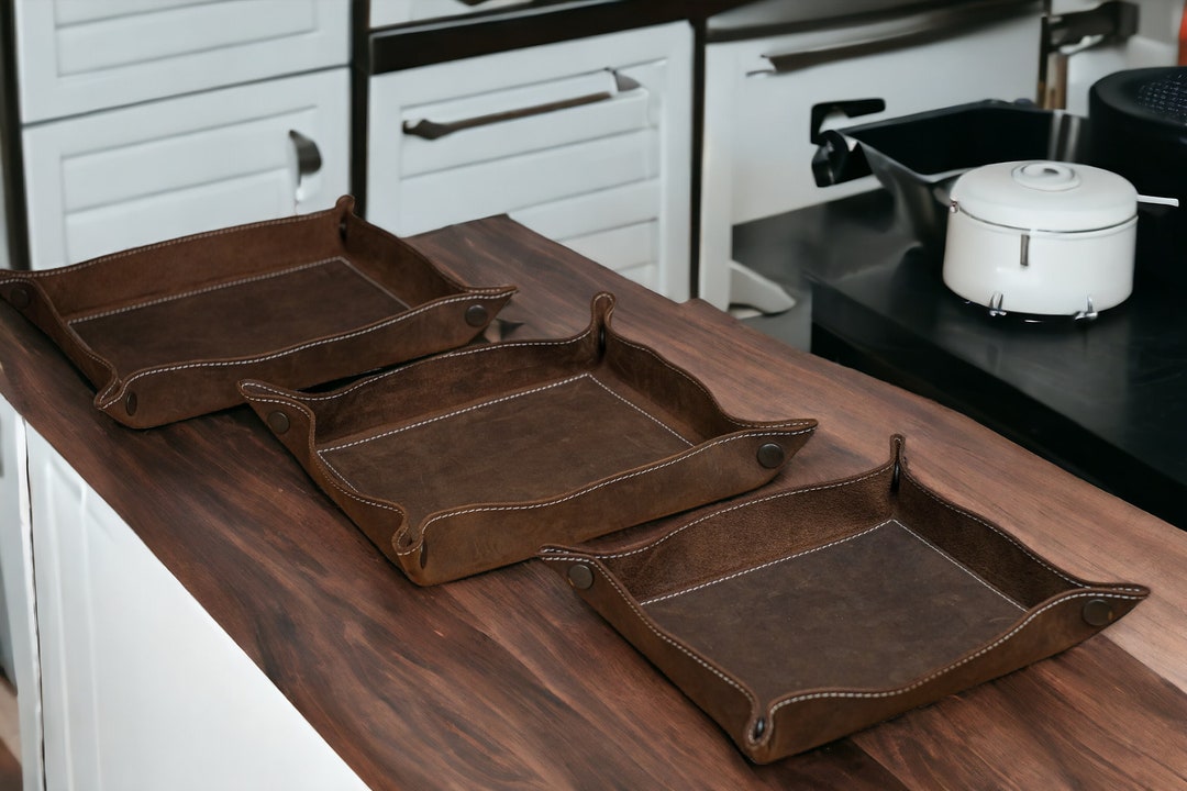 Custom Leather Tray Etsy