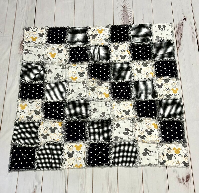 Mickey Mouse Baby Quilt Etsy