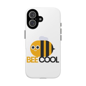 Bee Cool phone case | Cute Bee Graphic, Clear Protective Case