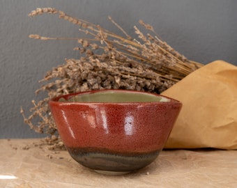 Natural stoneware Japanese style burgundy bowl coffee/tea mug for Mother's day