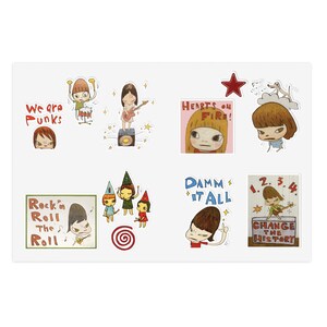 Yoshitomo Nara Sticker Sheet | Cute Retro Punk Illustrations