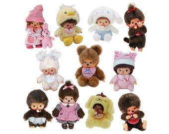 thumbnail image 2 of Sekiguchi Bebichhichi Big Face Boy & Girl Pair Set – SS Size Mascot Keychain, Japan 2 of 3