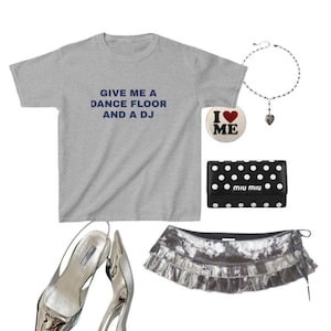 Give Me a Dance Floor and a DJ - 2000's Tee - Baby Tee - QuoteT-Shirt