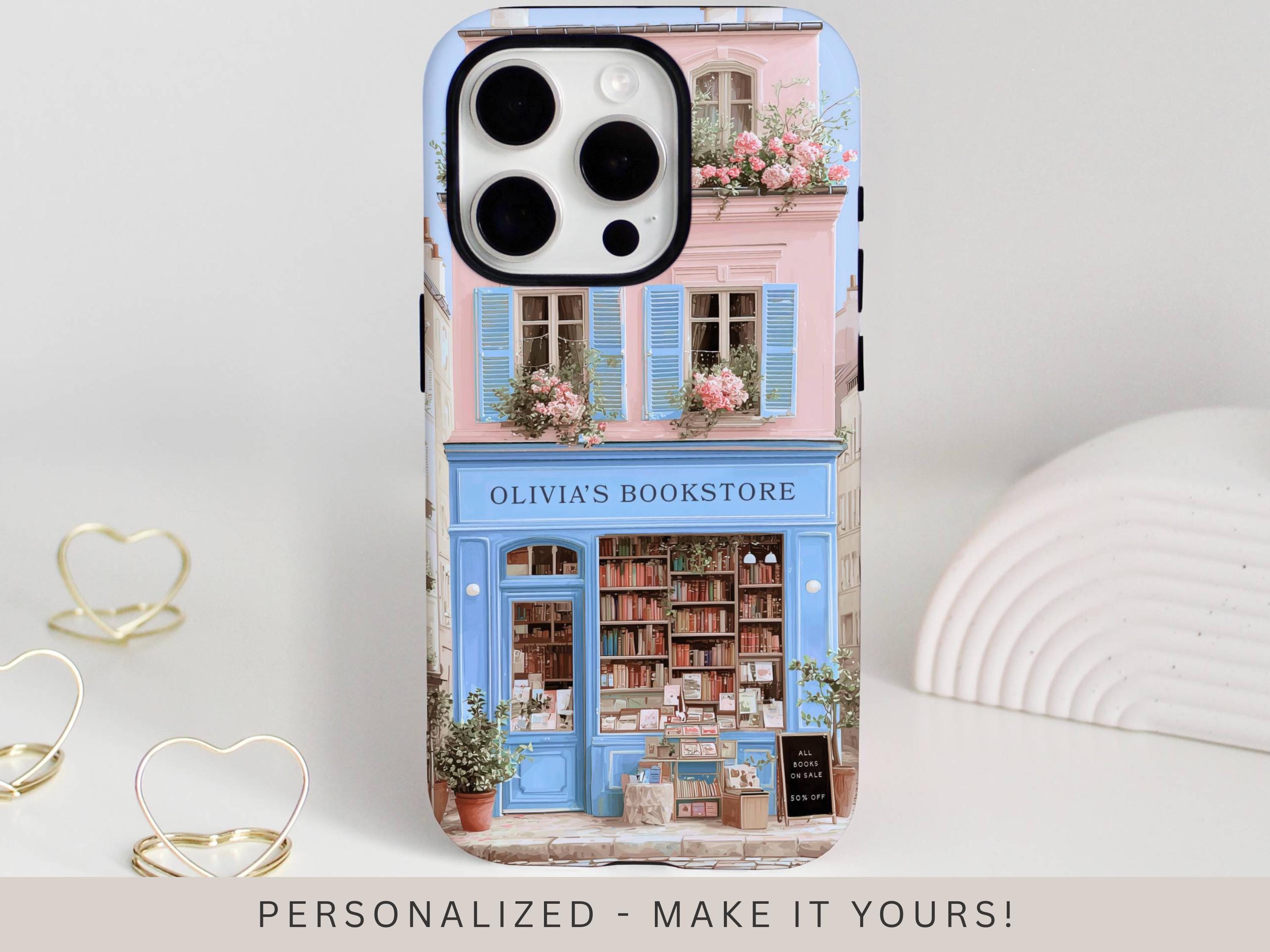 Custom Bookstore Name Phone Case: Book Lover Gift