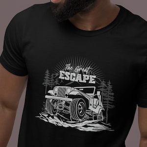The Great Escape CJ-5 Männer Baumwoll-Crew-T-Shirt