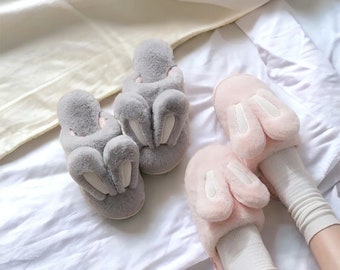 Bunny Ears, Cute Slippers, Fluffy Slippers, Bunny, House Slippers, Fuzzy Slippers, Slippers Women, Easter, Men’s Slippers, Animal Slippers