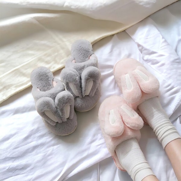 wc x estherlovesyou bunny slippers