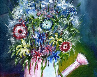 A Watering Can Bouquet