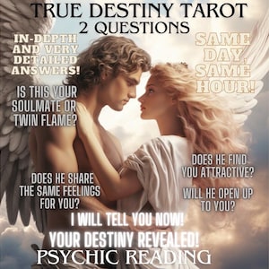 2 Questions Psychic Love Reading Same day, same hour!