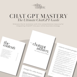 ChatGPT Mastery: The Ultimate ChatGPT Guide | Prompts eBook | AI Prompts Guide for Beginners | ChatGPT Business and Social Media Prompts