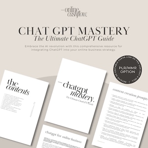 ChatGPT Mastery: The Ultimate Guide to ChatGPT with MRR/PLR | Prompts eBook | AI Prompts Guide for Beginners | Social Media Prompts