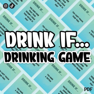 Drinkie El juego de cartas para beber / Juego de fiesta imprimible / Juego de fiesta / Juego de despedida de soltera / Juego de fiesta para adultos