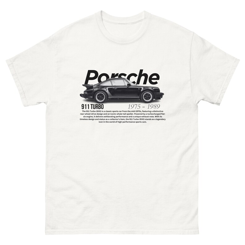 Vintage Car Tshirt PORSCHE 911 TURBO Racing Streetwear Great Gift for Car Enthusiasts Etsy