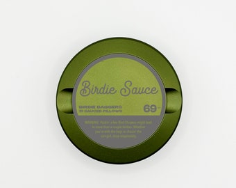 Ausgabe 013: BIRDIE SAUCE Metall Snus Dose, benutzerdefinierte Snus Container, Tabakdose, Dip Dose, Geschenk für Nikotinbeutel Dose, Tabak, Geschenk